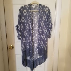 Blue beach coverup